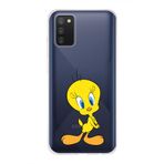 Manitoba Samsung Galaxy A02S Uyumlu Tweety Tasarımlı Baskılı Şeffaf Telefon Kılıfı