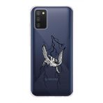 Manitoba Samsung Galaxy A02S Uyumlu Yıldırım Tasarımlı Baskılı Şeffaf Telefon Kılıfı