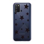 Manitoba Samsung Galaxy A02S Uyumlu Yıldızlar Tasarımlı Baskılı Şeffaf Telefon Kılıfı