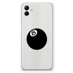 Manitoba Samsung Galaxy A04 ile Uyumlu Baskılı Yumuşak Silikon Şeffaf Telefon Kılıfı, 8 Ball Desen