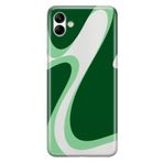 Manitoba Samsung Galaxy A04 ile Uyumlu Baskılı Yumuşak Silikon Şeffaf Telefon Kılıfı, Yeşil Desen