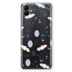 Manitoba Samsung Galaxy A04 ile Uyumlu Uzay Tasarımlı Baskılı Şeffaf Telefon Kılıfı