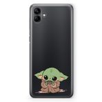 Manitoba Samsung Galaxy A04 Uyumlu Baby Yoda Tasarımlı Baskılı Şeffaf Telefon Kılıfı