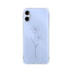 Manitoba Samsung Galaxy A04 Uyumlu Baskılı Yumuşak Silikon Şeffaf Telefon Kılıfı, Çiçek Deseni