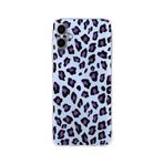 Manitoba Samsung Galaxy A04 Uyumlu Baskılı Yumuşak Silikon Şeffaf Telefon Kılıfı, Leopar Desen, Mor-Siyah