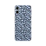 Manitoba Samsung Galaxy A04 Uyumlu Baskılı Yumuşak Silikon Şeffaf Telefon Kılıfı, Leopar Desen, Siyah