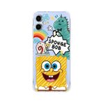 Manitoba Samsung Galaxy A04 Uyumlu Baskılı Yumuşak Silikon Şeffaf Telefon Kılıfı, SpongeBob Desen