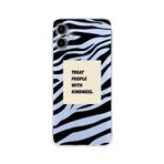 Manitoba Samsung Galaxy A04 Uyumlu Baskılı Yumuşak Silikon Şeffaf Telefon Kılıfı, Zebra Desen