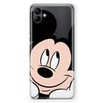 Manitoba Samsung Galaxy A04 Uyumlu Mickey Tasarımlı Baskılı Şeffaf Telefon Kılıfı