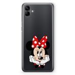 Manitoba Samsung Galaxy A04 Uyumlu Minnie Mouse Tasarımlı Baskılı Şeffaf Telefon Kılıfı