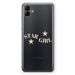 Manitoba Samsung Galaxy A04 Uyumlu Star Girl Tasarımlı Baskılı Şeffaf Telefon Kılıfı