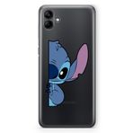 Manitoba Samsung Galaxy A04 Uyumlu Stitch Tasarımlı Baskılı Şeffaf Telefon Kılıfı