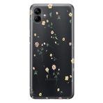 Manitoba Samsung Galaxy A05 ile Uyumlu Baskılı Yumuşak Silikon Şeffaf Telefon Kılıfı, Çiçek Desen
