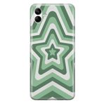 Manitoba Samsung Galaxy A05 ile Uyumlu Baskılı Yumuşak Silikon Şeffaf Telefon Kılıfı, Yeşil Desen