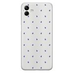 Manitoba Samsung Galaxy A06 ile Uyumlu Baskılı Yumuşak Silikon Şeffaf Telefon Kılıfı, Mor Kalp Deseni