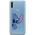 Manitoba Samsung Galaxy A11 / M11 Uyumlu Stitch Tasarımlı Baskılı Şeffaf Telefon Kılıfı