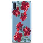 Manitoba Samsung Galaxy A11/M11 ile Uyumlu Baskılı Yumuşak Silikon Şeffaf Telefon Kılıfı, Çiçek Desen