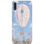 Manitoba Samsung Galaxy A11/M11 Uyumlu Baskılı Yumuşak Silikon Telefon Kılıfı, Çiçek Balon Deseni
