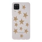 Manitoba Samsung Galaxy A12/M12 ile Uyumlu Baskılı Yumuşak Silikon Şeffaf Telefon Kılıfı, Leopar Desenli