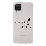 Manitoba Samsung Galaxy A12/M12 ile Uyumlu Baskılı Yumuşak Silikon Şeffaf Telefon Kılıfı, Stargirl Desen