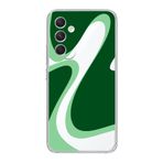 Manitoba Samsung Galaxy A14 Uyumlu Baskılı Yumuşak Silikon Şeffaf Telefon Kılıfı, Yeşil Desen