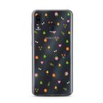 Manitoba Samsung Galaxy A20/A30 ile Uyumlu Baskılı Yumuşak Silikon Şeffaf Telefon Kılıfı, Çiçek Desen