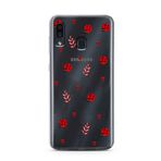 Manitoba Samsung Galaxy A20/A30 ile Uyumlu Baskılı Yumuşak Silikon Şeffaf Telefon Kılıfı, Uğur Böceği ve Kalp Deseni