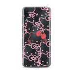 Manitoba Samsung Galaxy A20/A30 ile Uyumlu Hello Kitty Tasarımlı Baskılı Şeffaf Telefon Kılıfı