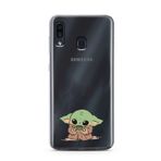 Manitoba Samsung Galaxy A20/A30 Uyumlu Baby Yoda Tasarımlı Baskılı Şeffaf Telefon Kılıfı