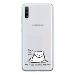 Manitoba Samsung Galaxy A20S ile Uyumlu Cant Go Out Tasarımlı Şeffaf Telefon Kılıfı, Çok Renkli