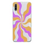 Manitoba Samsung Galaxy A20S ile Uyumlu Desen Tasarımlı Şeffaf Telefon Kılıfı, Çok Renkli