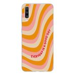 Manitoba Samsung Galaxy A20S ile Uyumlu Everyday Is A Good Day Tasarımlı Şeffaf Telefon Kılıfı, Çok Renkli