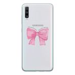 Manitoba Samsung Galaxy A20S ile Uyumlu Fiyonk Tasarımlı Baskılı Şeffaf Telefon Kılıfı