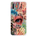 Manitoba Samsung Galaxy A20S ile Uyumlu I See You Tasarımlı Baskılı Şeffaf Telefon Kılıfı