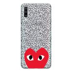 Manitoba Samsung Galaxy A20S ile Uyumlu Kalp Tasarımlı Şeffaf Telefon Kılıfı, Silikon, Çok Renkli