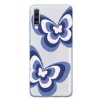 Manitoba Samsung Galaxy A20S ile Uyumlu Kelebek Tasarımlı Şeffaf Telefon Kılıfı, Çok Renkli