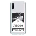Manitoba Samsung Galaxy A20S ile Uyumlu Lana Del Rey Tasarımlı Şeffaf Telefon Kılıfı, Silikon, Çok Renkli