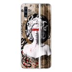 Manitoba Samsung Galaxy A20S ile Uyumlu Medusa Tasarımlı Şeffaf Telefon Kılıfı, Çok Renkli