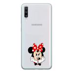 Manitoba Samsung Galaxy A20S ile Uyumlu Minnie Mouse Tasarımlı Baskılı Şeffaf Telefon Kılıfı