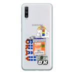Manitoba Samsung Galaxy A20S ile Uyumlu Okay Tasarımlı Şeffaf Telefon Kılıfı, Çok Renkli