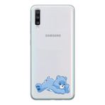 Manitoba Samsung Galaxy A20S ile Uyumlu Sevimli Ayı Tasarımlı Baskılı Şeffaf Telefon Kılıfı