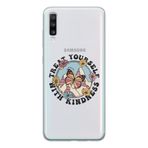Manitoba Samsung Galaxy A20S ile Uyumlu Treat Yourself Tasarımlı Şeffaf Telefon Kılıfı, Çok Renkli