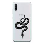 Manitoba Samsung Galaxy A20S ile Uyumlu Yılan Tasarımlı Şeffaf Telefon Kılıfı