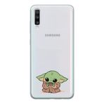 Manitoba Samsung Galaxy A20S Uyumlu Baby Yoda Tasarımlı Baskılı Şeffaf Telefon Kılıfı