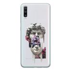 Manitoba Samsung Galaxy A20S Uyumlu David Vaporwave Tasarımlı Şeffaf Telefon Kılıfı, Çok Renkli