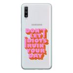 Manitoba Samsung Galaxy A20S Uyumlu Dont Let Tasarımlı Şeffaf Telefon Kılıfı, Çok Renkli