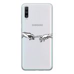 Manitoba Samsung Galaxy A20S Uyumlu Eller Tasarımlı Şeffaf Telefon Kılıfı, Çok Renkli