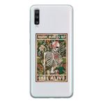 Manitoba Samsung Galaxy A20S Uyumlu Feel Alive Tasarımlı Şeffaf Telefon Kılıfı, Çok Renkli