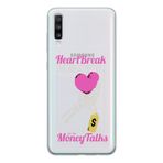Manitoba Samsung Galaxy A20S Uyumlu Heart Break Tasarımlı Şeffaf Telefon Kılıfı, Çok Renkli