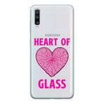 Manitoba Samsung Galaxy A20S Uyumlu Heart Of Glass Tasarımlı Şeffaf Telefon Kılıfı, Çok Renkli